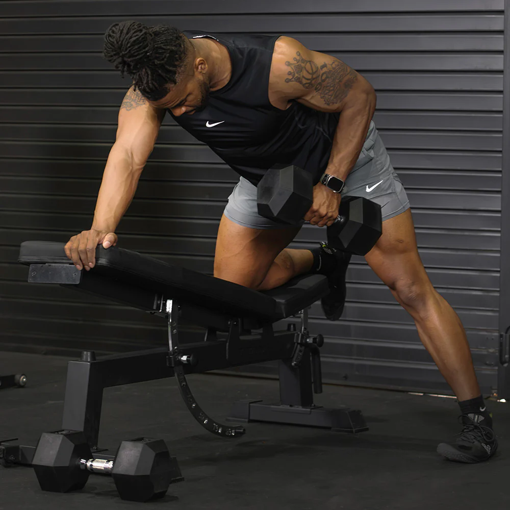 55 LB - 100 LB Pairs Rubber Hex Dumbbells - Image 4