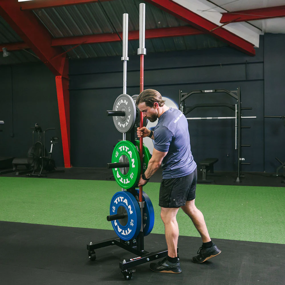 Portable Weight Plate and Barbell Storage Tree - Image 5